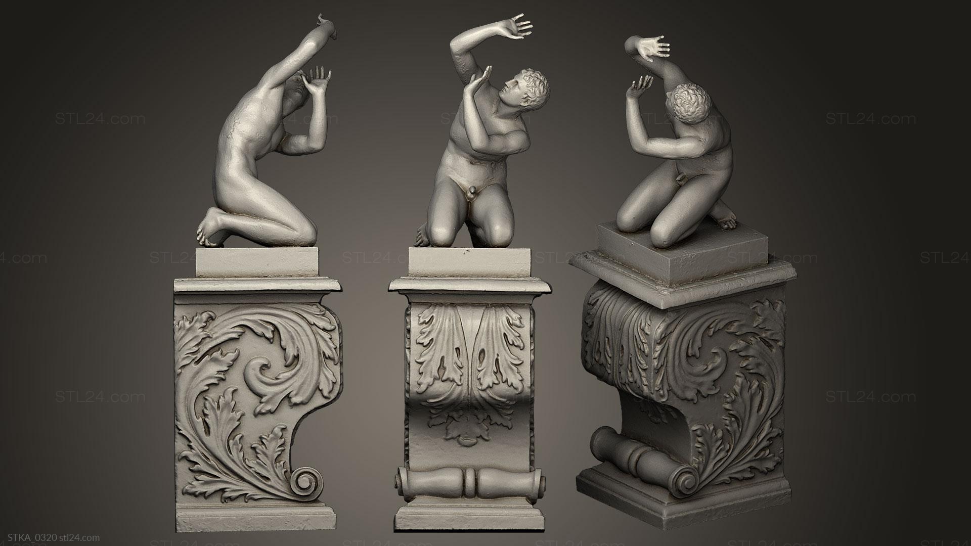 Статуи античные и исторические (Илионеус, STKA_0320) 3D модель для ЧПУ станка
